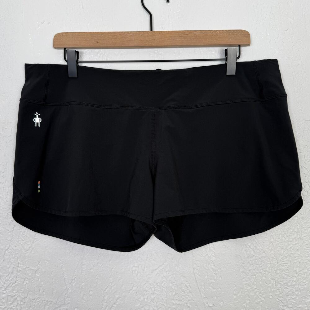 SmartWool Women's Merino Sport Active Lined Running Shorts Black Size Large